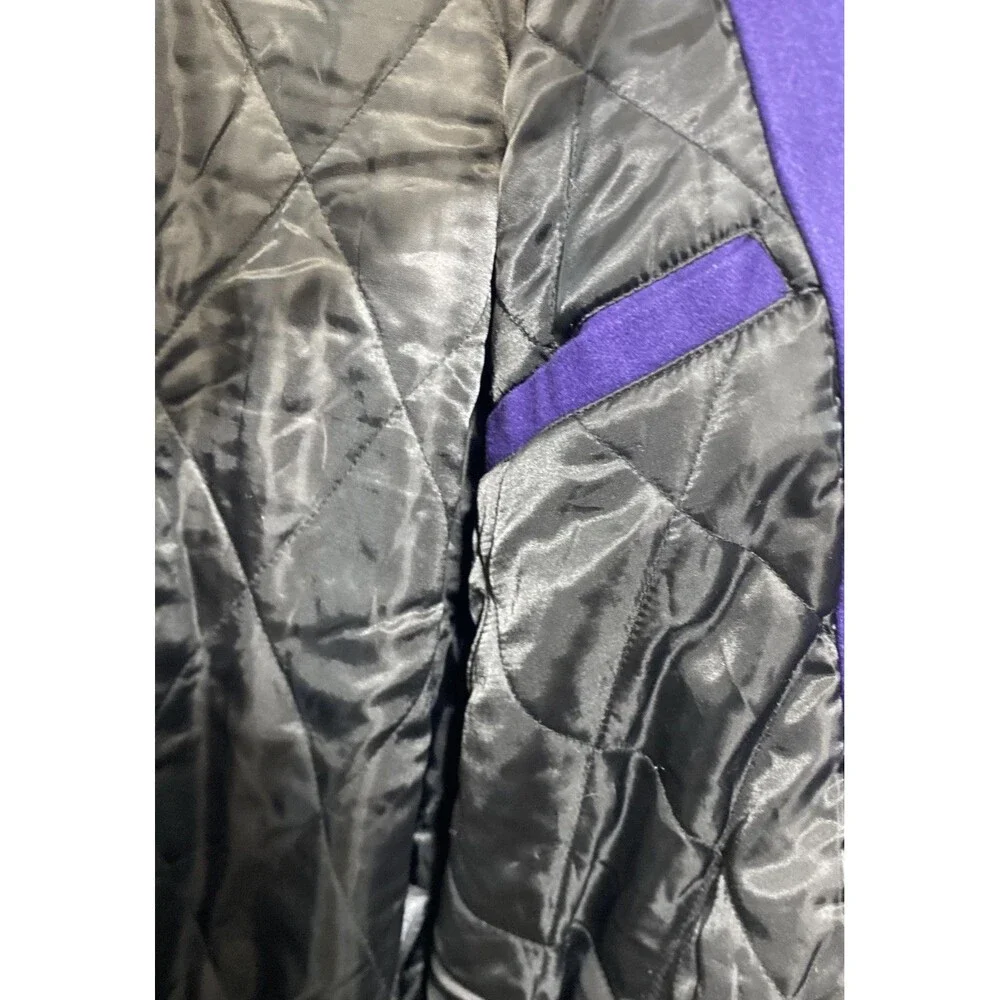Vtg Rocawear Jacket Mens 3X Purple Black Bomber Varsity Black Kings Hip Hop 1999